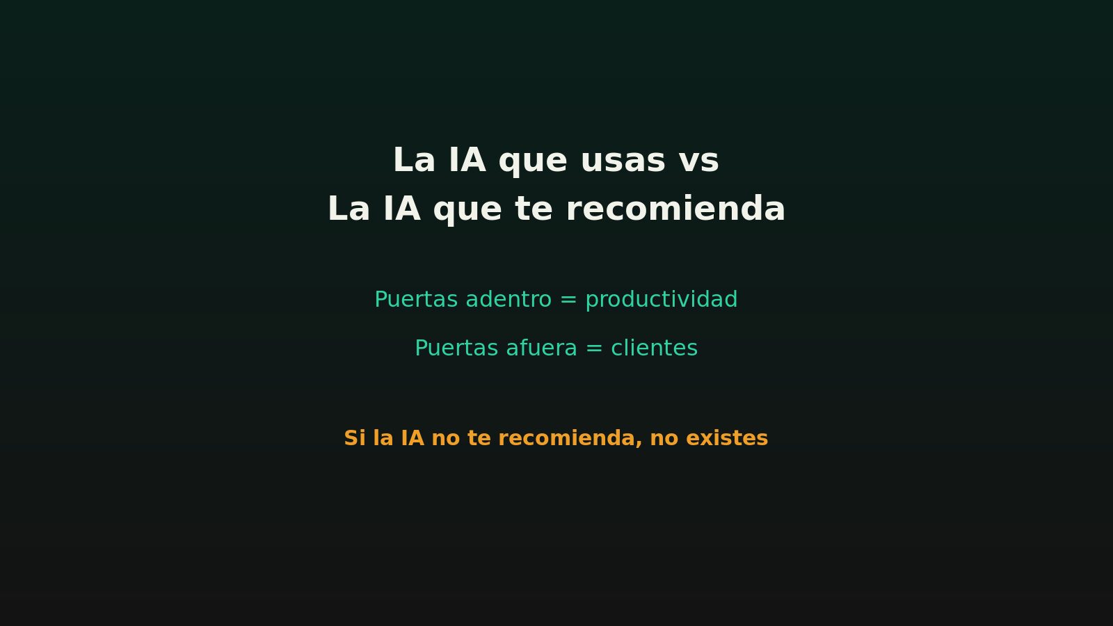 La IA decide si tu negocio aparece cuando los clientes preguntan