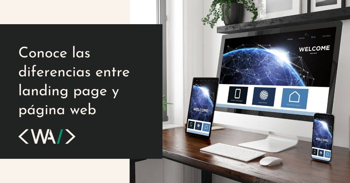 diferencia entre landing page y pagina web