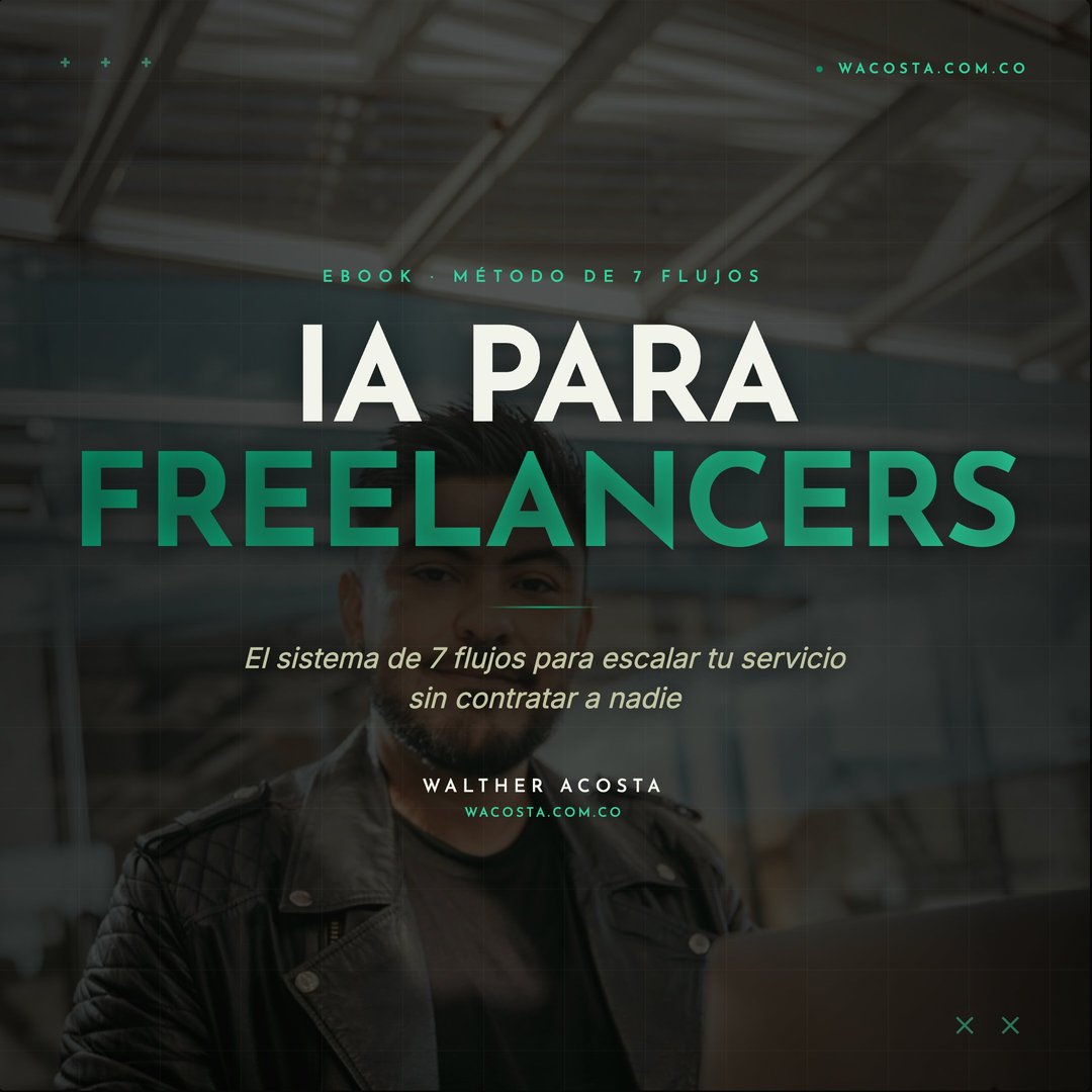 Portada del ebook IA para Freelancers de Walther Acosta